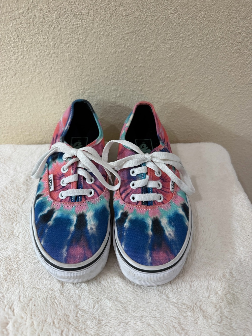 Vans Authentic Tie-Dye Classic Lace-Up Sneakers - Pink/Blue